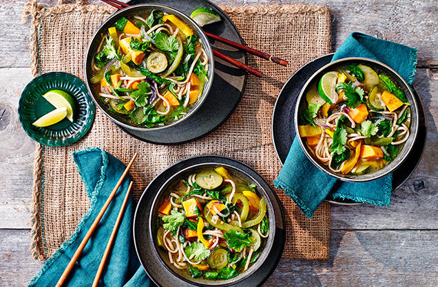 Thai veggie noodle bowl