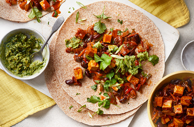 Thursday: Tofu fajitas with guacamole