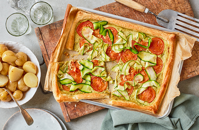 Thursday: Tomato and courgette tart