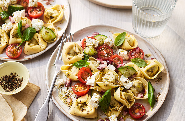 Thursday: Tortelloni Greek-style salad