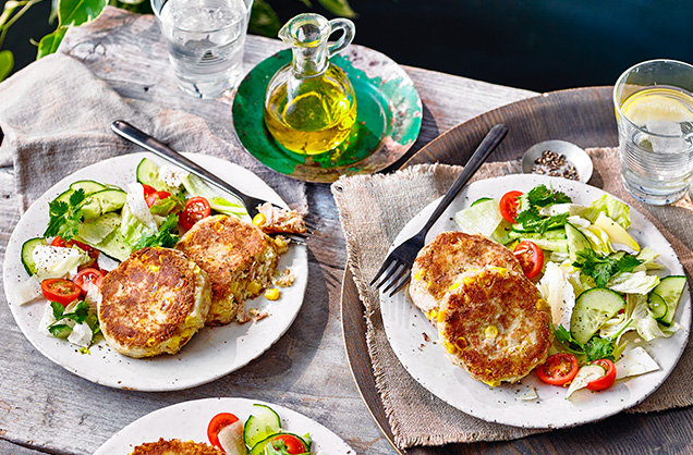 Tuesday: Tuna and sweetcorn fishcakes