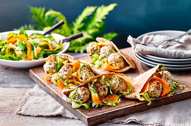 Friday: Turkey meatball pittas
