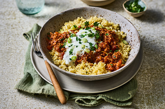 Tuesday: Veggie harissa ragu with bulgur wheat