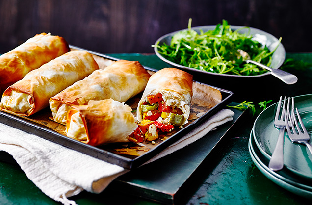 Wednesday: Cheesy vegetable strudels