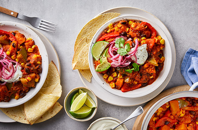 Veggie black bean chilli