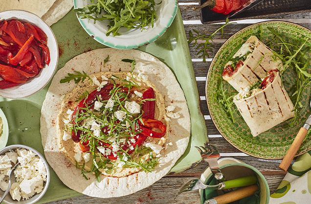 Sunny Spanish pepper wraps