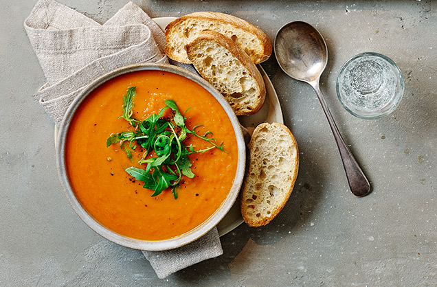 Friday: Carrot and tomato soup with toast dippers