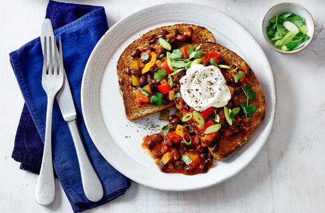 Friday: Chilli beans on toast