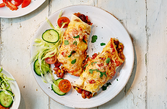 Quick bean enchiladas
