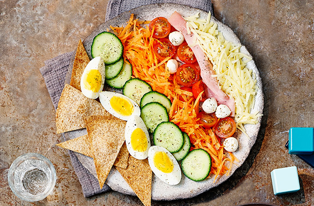 Rainbow tortilla salad