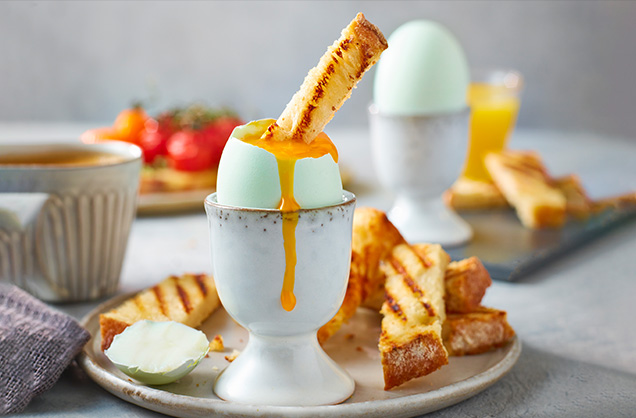 Eggs and sourdough soldiers