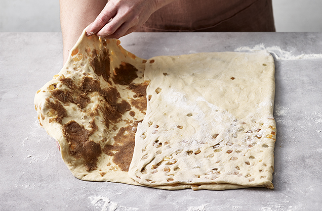 Folding the dough