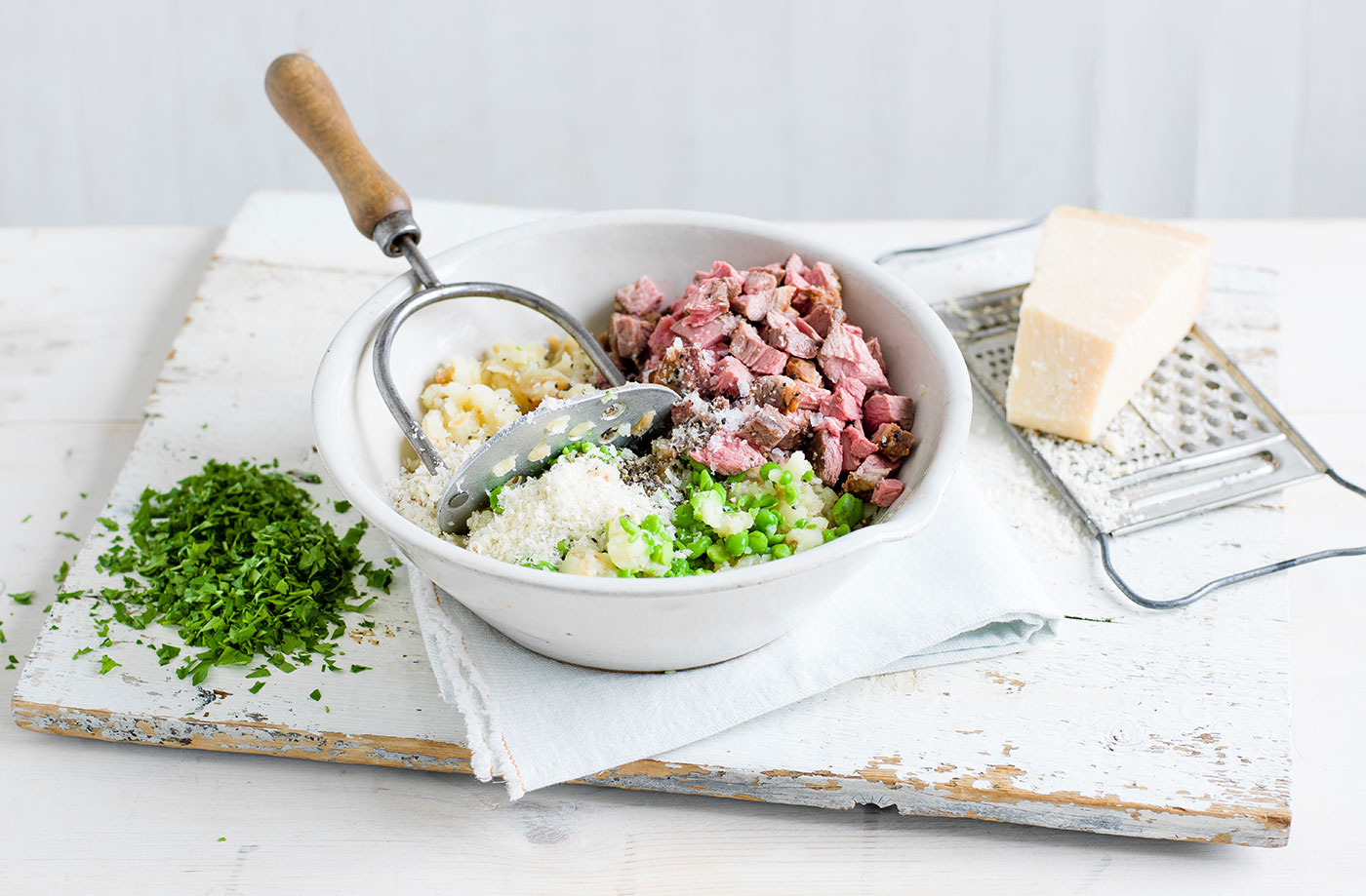 Mix the leftovers together