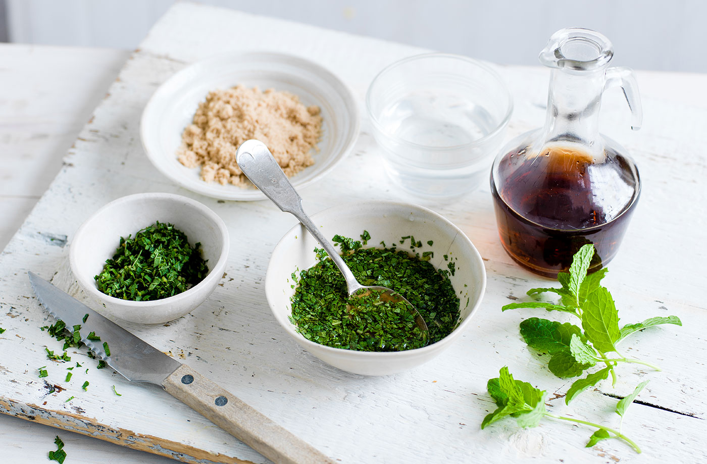 Make the mint sauce