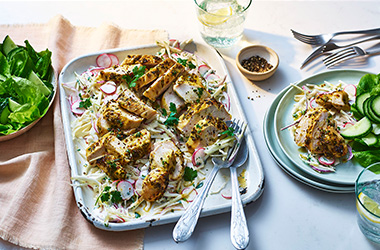 Zesty citrus chicken with slaw