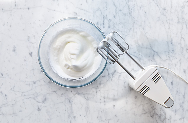 Whisk the egg mixtures