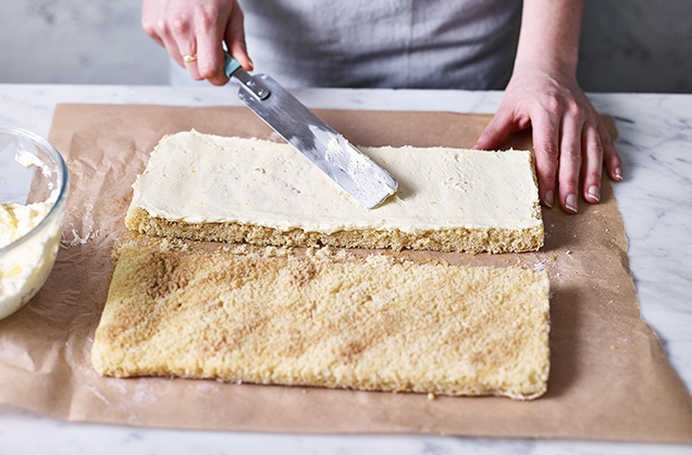 Make the orange sponge and buttercream