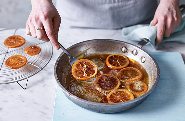 Make the candied oranges