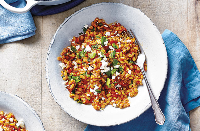 Thursday: Pearl barley and tomato risotto