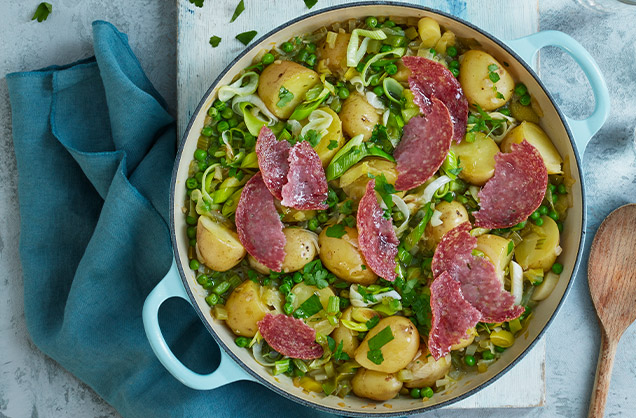 Pea and potato stew