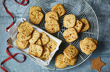 Manchego and chilli shortbreads
