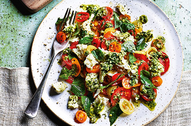 Marinated mozzarella salad