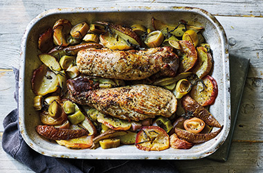 Pork with pear and cider