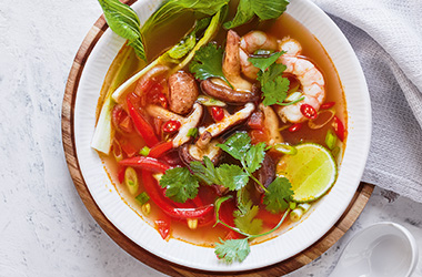 Prawn tom yum soup