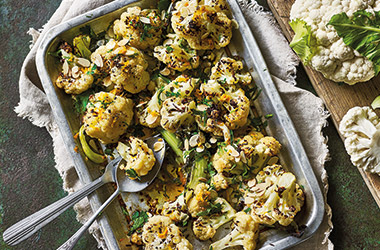 Roasted cauliflower with orange dressing