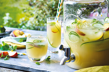 Apple and cucumber gin cocktail