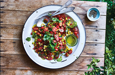 Tomato and corn salad 