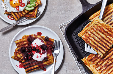 Easy griddled waffles