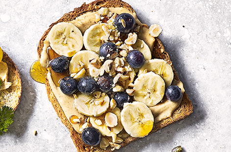 Peanut butter and banana toast topper
