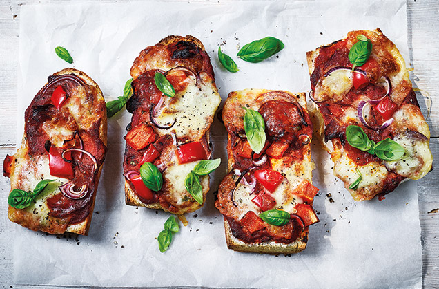 Speedy lunch: Baguette pizza melt