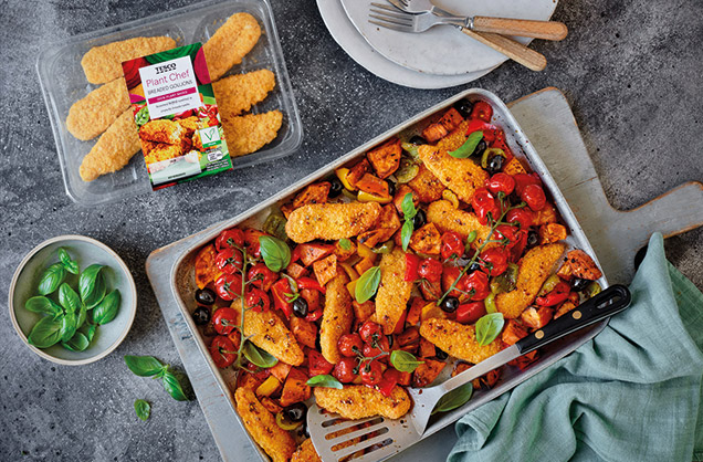 Mediterranean goujon traybake