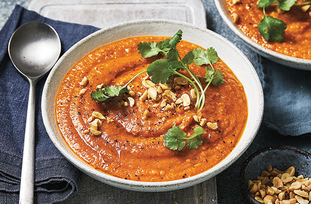 Helpful vegan: Creamy korma-style sweet potato soup
