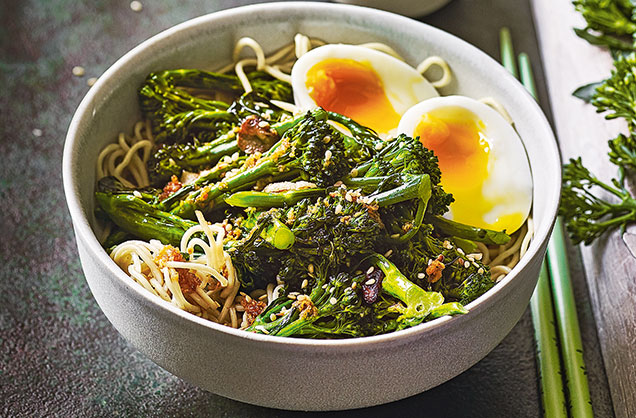 Sesame and tenderstem noodles