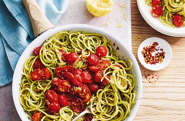 Wednesday: Tomato and pesto spaghetti