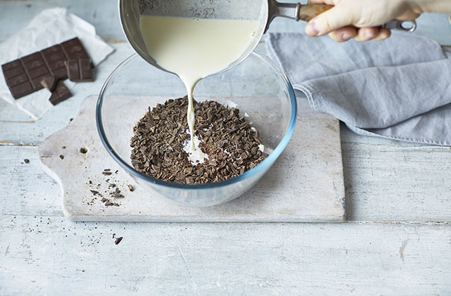 Heat milk and cream