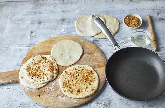 Fry the flatbreads