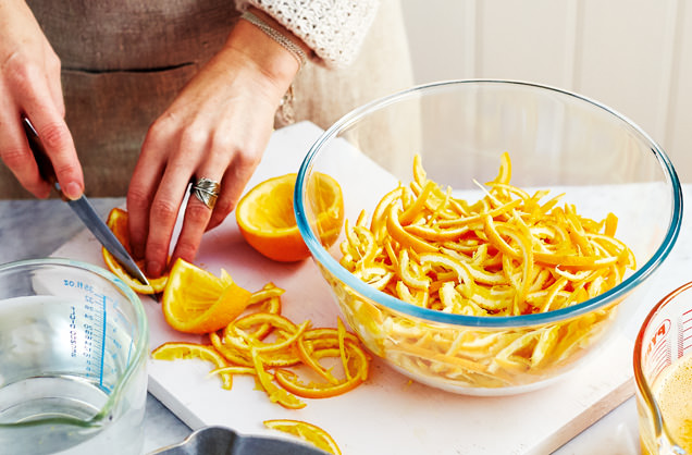 Prep the oranges