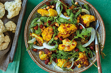 Roasted cauliflower and fennel salad