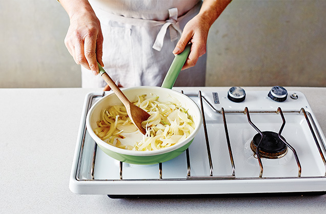 Soften the onion