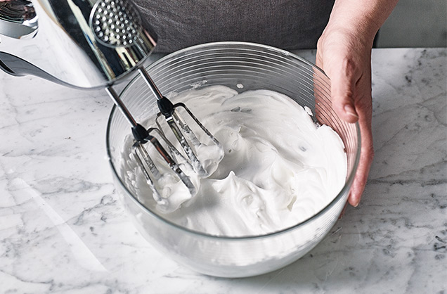 Whisk to stiff peaks