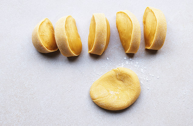 Dividing the dough