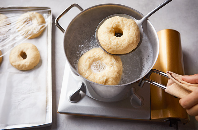 Boiling the bagels