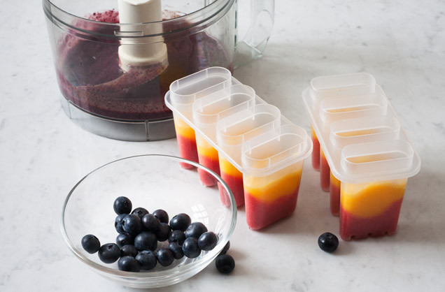 Make the blueberry layer