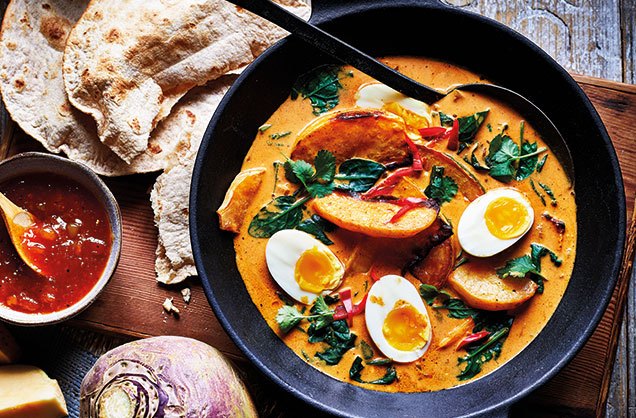 Swede and coconut curry