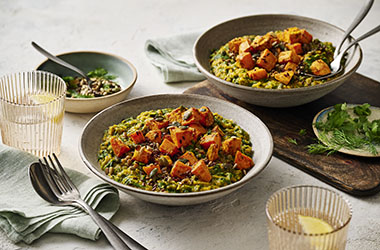 Anjula Devi's red lentils with sweet potatoes and seeds