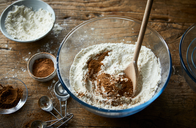 Prepare the dry ingredients